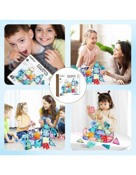 Azulejos Magnéticos MiDeer 40 Pcs Juguete Educativo 3-5 Años