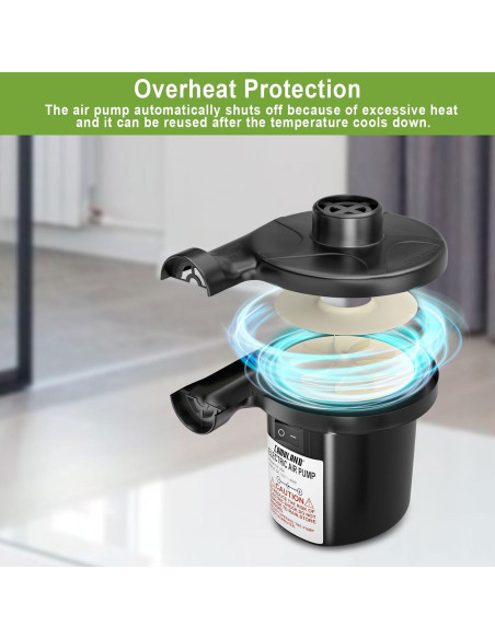 Bomba de Aire Eléctrica CAMULAND 12V con 3 Boquillas