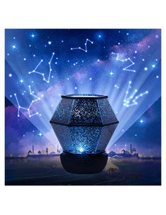 Proyector de Luz Nocturna Estelar Lámpara Estrellas USB 360
