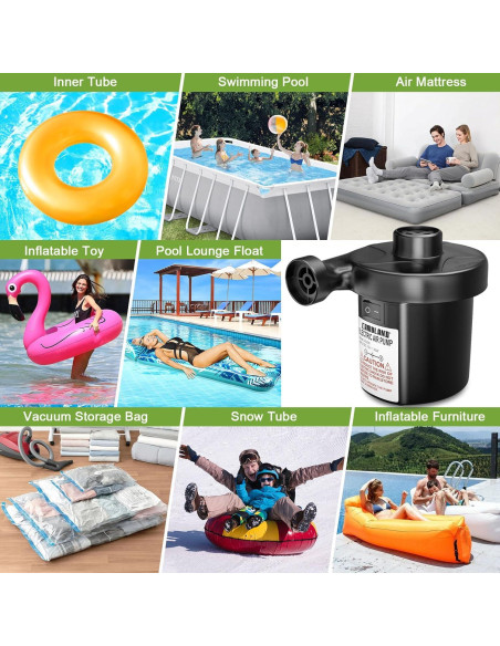 Bomba de Aire Eléctrica CAMULAND 12V con 3 Boquillas