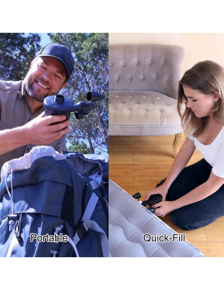 Bomba de Aire Eléctrica CAMULAND 12V con 3 Boquillas