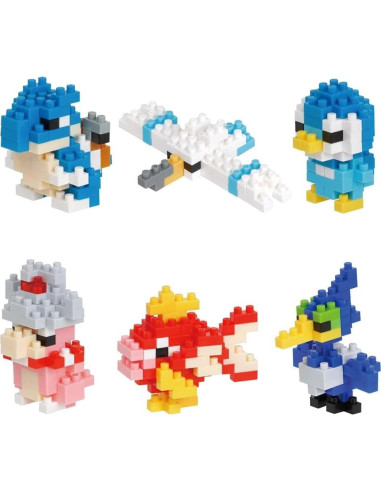Nanoblock Pokémon Tipo Agua Set 1 - 6 Personajes 3D