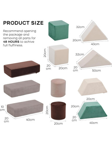 Juego de Bloques de Espuma Grande BanaSuper 11 Piezas para Niños