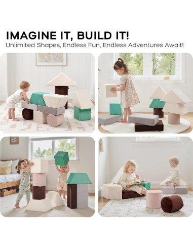 Juego de Bloques de Espuma Grande BanaSuper 11 Piezas para Niños