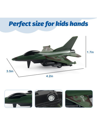 Juego de 12 Aviones de Retroceso Boojalo para Niños 3-9 Años