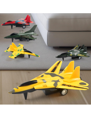 Juego de 12 Aviones de Retroceso Boojalo para Niños 3-9 Años