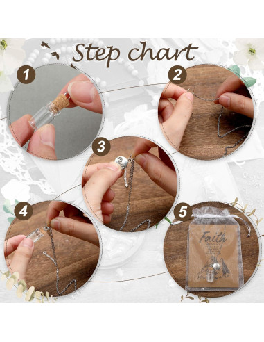 30 Piezas Kit Collar Semilla de Mostaza Teenyyou DIY