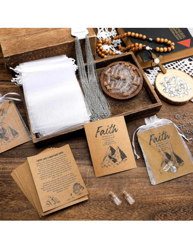 30 Piezas Kit Collar Semilla de Mostaza Teenyyou DIY