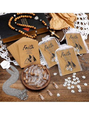 30 Piezas Kit Collar Semilla de Mostaza Teenyyou DIY