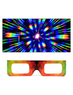 Gafas de Difracción de Papel 1 Paquete - Diseño Arcoíris