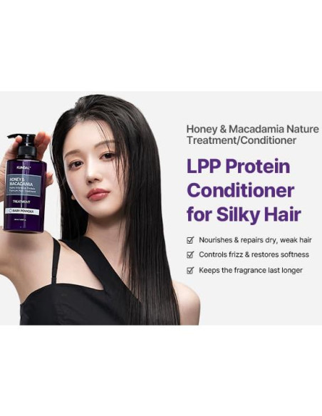 Acondicionador Natural Kundal Miel y Macadamia 500ml - Hidratación Profunda