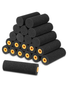 20 Rodillos de Pintura de Espuma Negra 10.16 cm Leriton