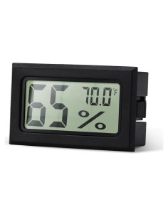 Higrómetro Digital Mini A02 Negro - Medidor de Humedad y Temperatura