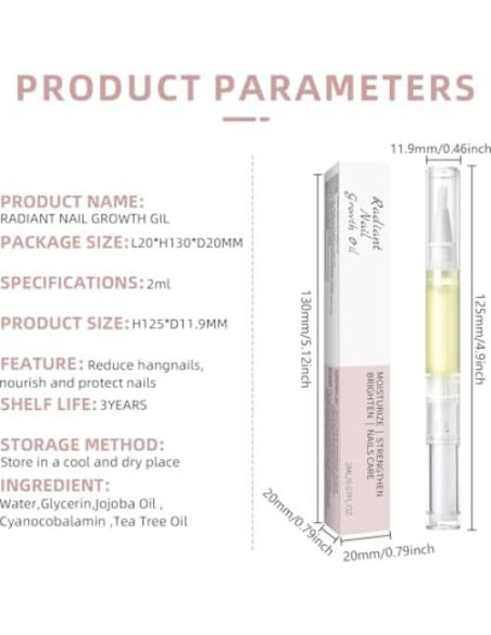 Bolígrafo Aceite Cutículas HY 2.07 ml Hidratante Natural
