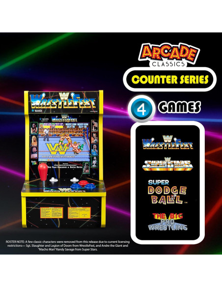 Juego de Arcade Clásicos WWE - 4 Juegos en 1 - Pantalla 8"