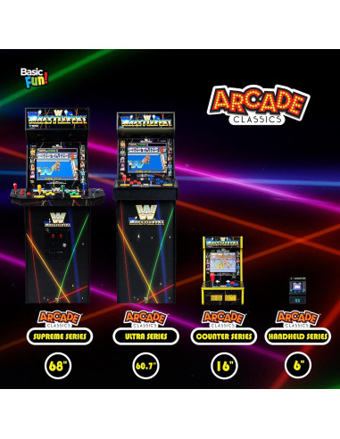 Juego de Arcade Clásicos WWE - 4 Juegos en 1 - Pantalla 8"
