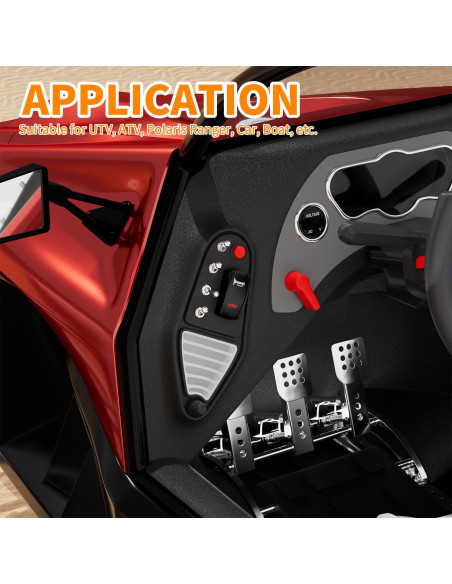 Interruptor Rocker Marino DaierTek 12V 20A LED Rojo Impermeable