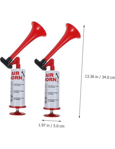 Bocinas de Aire SUPVOX 2 Pcs Multicolor para Eventos Deportivos