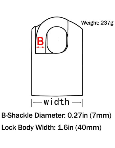 Candado de Seguridad Mindy 40mm con 3 Llaves para Almacén