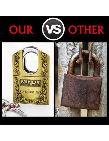 Candado de Seguridad Mindy 40mm con 3 Llaves para Almacén