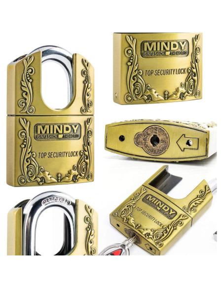 Candado de Seguridad Mindy 40mm con 3 Llaves para Almacén