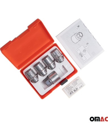 Kit de Bloqueo de Ruedas OMAC M14X1.5 para Land Rover Plata