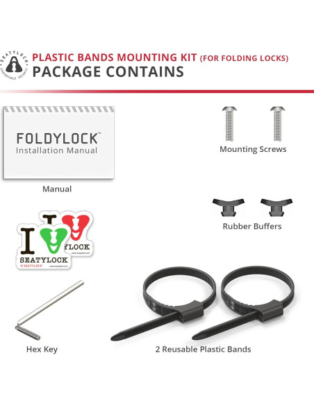 Kit de Montaje Seatylock para Candados Plegables - Accesorios