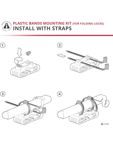 Kit de Montaje Seatylock para Candados Plegables - Accesorios