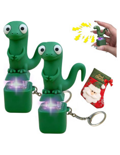 Llave Lizard Sonido DDRIC 2PCS Juguete Antiestrés LED