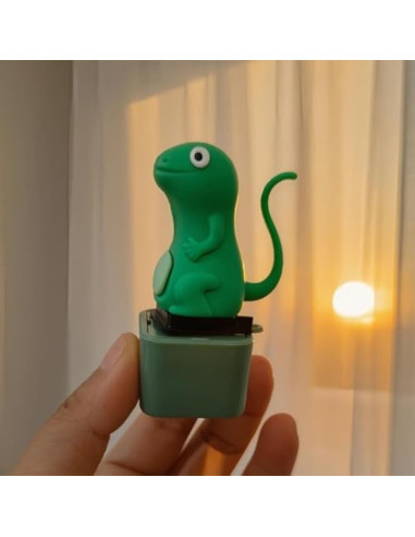 Llave Lizard Sonido DDRIC 2PCS Juguete Antiestrés LED