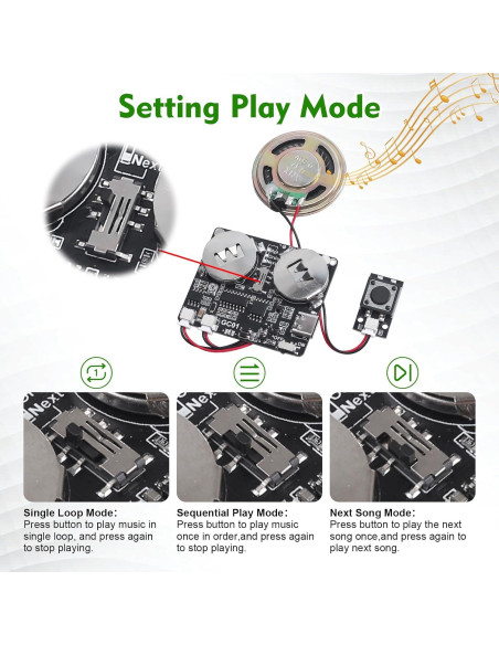 Módulo de Sonido Icstation 8MB Recargable USB Tipo-C
