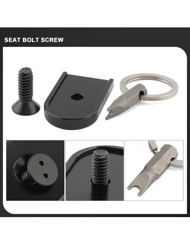 Tornillo de Asiento Antirrobo Daklvng 1/4"-20 para Harley 1996-2024