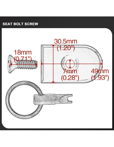 Tornillo de Asiento Antirrobo Daklvng 1/4"-20 para Harley 1996-2024