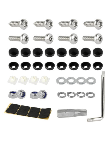 Kit de Tornillos de Seguridad M6 para Placas de Licencia - 8 PCS