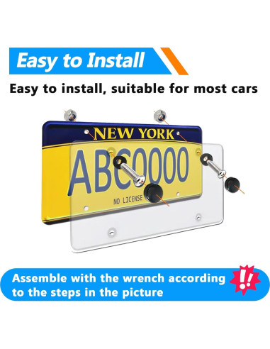 Kit de Tornillos de Seguridad M6 para Placas de Licencia - 8 PCS