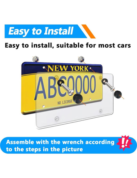 Kit de Tornillos de Seguridad M6 para Placas de Licencia - 8 PCS