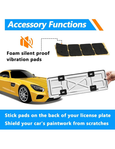 Kit de Tornillos de Seguridad M6 para Placas de Licencia - 8 PCS