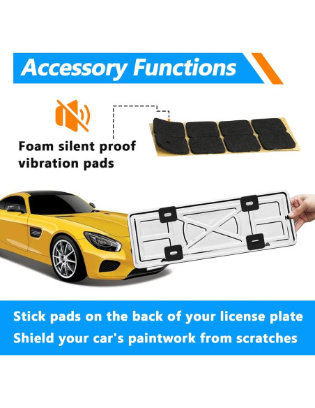 Kit de Tornillos de Seguridad M6 para Placas de Licencia - 8 PCS