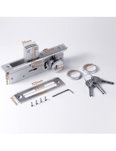 Cerradura de Mortaja Doble Cilindro UpJia Flarish 2.86 cm 2