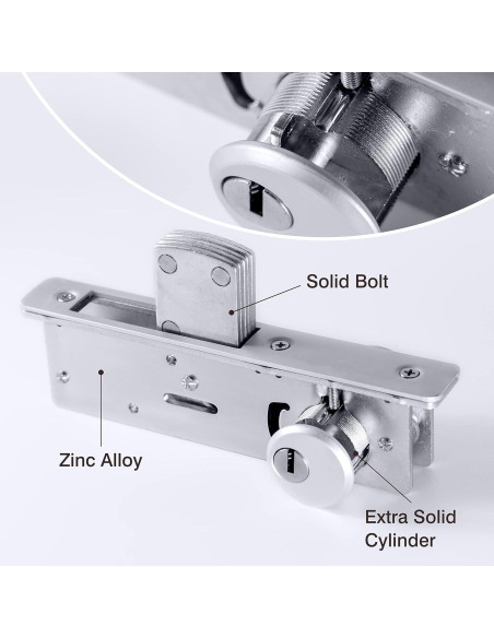 Cerradura de Mortaja Doble Cilindro UpJia Flarish 2.86 cm