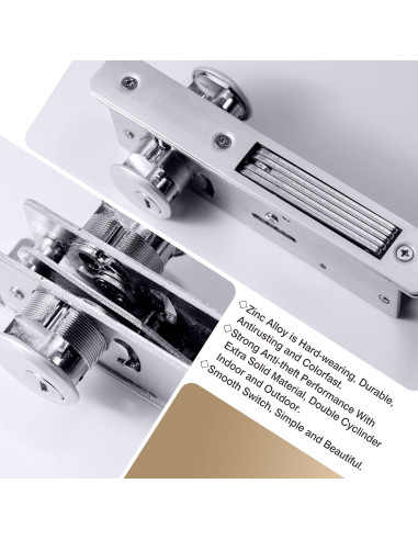 Cerradura de Mortaja Doble Cilindro UpJia Flarish 2.86 cm