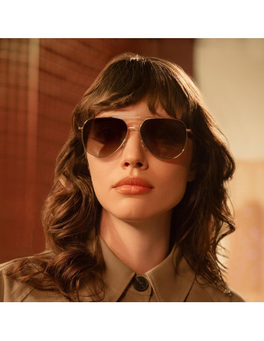 Gafas de Sol Aviador Polarizadas Bolon Titanio Oro Claro