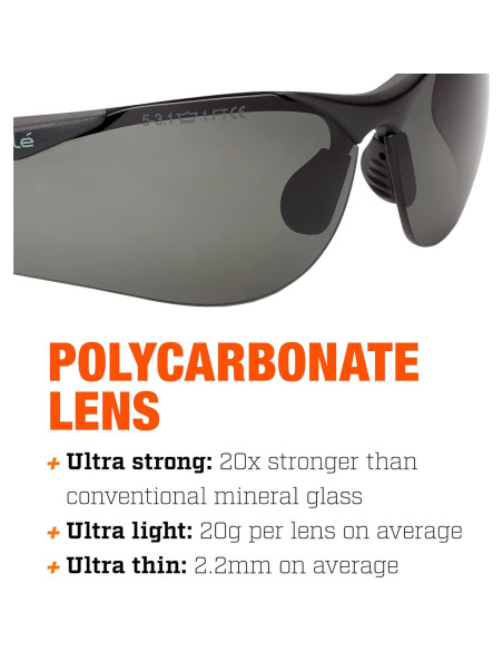 Gafas de Protección Bolle Tactical PSSCONT443B Color Negro