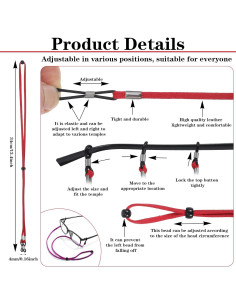 12 Lanyards para Gafas Josojoou Ajustables Multicolor 2