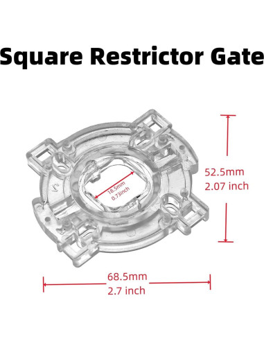 2 Piezas Puerta Restrictora Cuadrada Ruimou GT-8F para Joystick