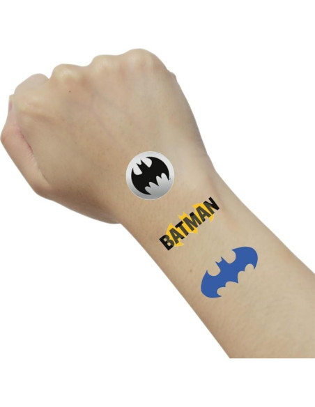 Tatuajes Temporales Multicolor Batman - Paquete 24 Unidades