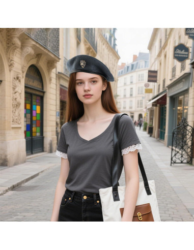 Gorro Beret Militar de Lana Verde Ejército Ajustable