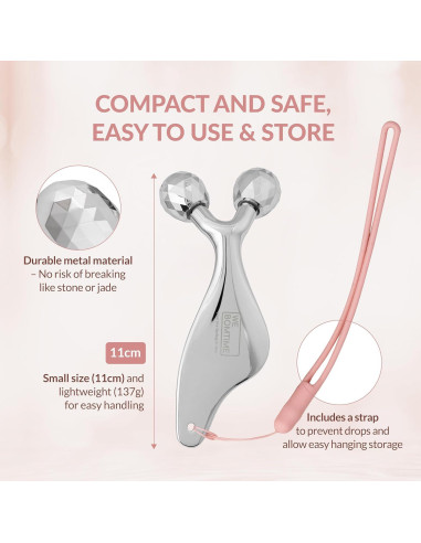 Rodillo Facial 2-en-1 y Gua Sha WEBOMTIME - Masajeador Refrigerante