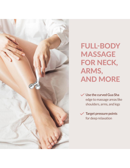 Rodillo Facial 2-en-1 y Gua Sha WEBOMTIME - Masajeador Refrigerante