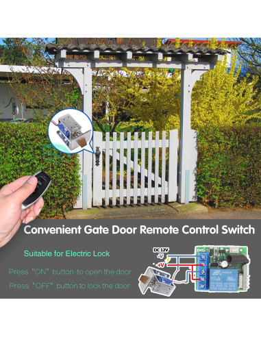 Interruptor Remoto Inalámbrico DieseRC 12V 1CH RF 433Mhz